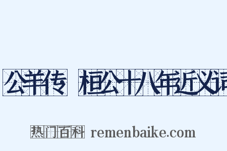 公羊传·桓公十八年近义词是什么意思的图片